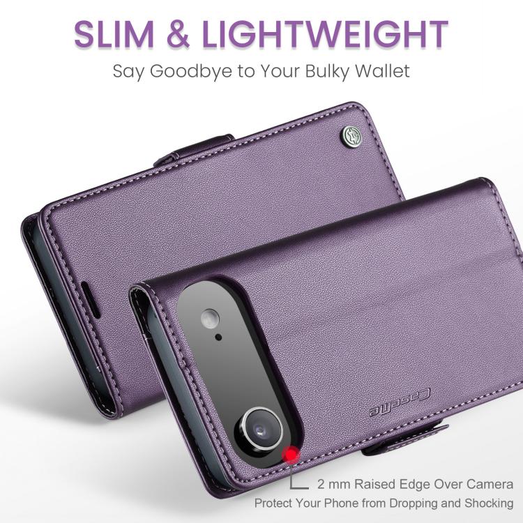For iPhone 17 Air CaseMe 023 Butterfly Buckle Litchi Texture RFID Anti-theft Leather Phone Case(Purple) - iPhone 17 Air Cases by CaseMe | Online Shopping UK | buy2fix