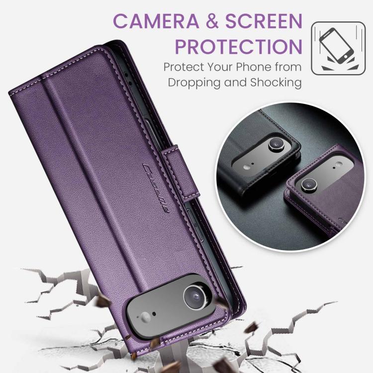 For iPhone 17 Air CaseMe 023 Butterfly Buckle Litchi Texture RFID Anti-theft Leather Phone Case(Purple) - iPhone 17 Air Cases by CaseMe | Online Shopping UK | buy2fix