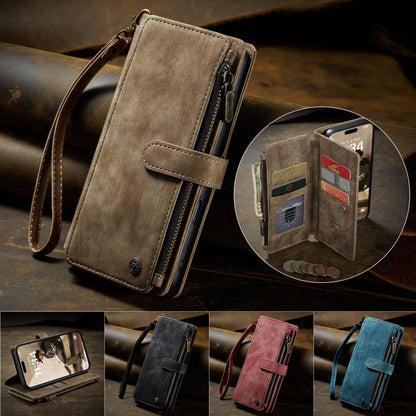 For iPhone 17 CaseMe C30 Card Slots Zipper Wallet Leather Phone Case(Brown) - iPhone 17 Cases by CaseMe | Online Shopping UK | buy2fix