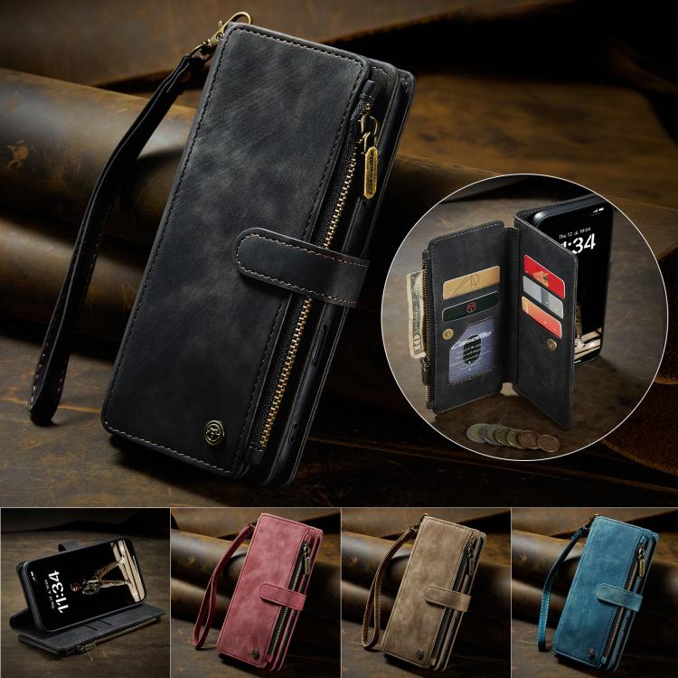 For iPhone 17 CaseMe C30 Card Slots Zipper Wallet Leather Phone Case(Black) - iPhone 17 Cases by CaseMe | Online Shopping UK | buy2fix