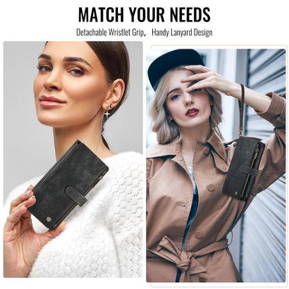 For iPhone 17 Pro Max CaseMe C30 Card Slots Zipper Wallet Leather Phone Case(Black) - iPhone 17 Pro Max Cases by CaseMe | Online Shopping UK | buy2fix