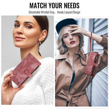 For iPhone 17 Pro Max CaseMe C30 Card Slots Zipper Wallet Leather Phone Case(Red) - iPhone 17 Pro Max Cases by CaseMe | Online Shopping UK | buy2fix