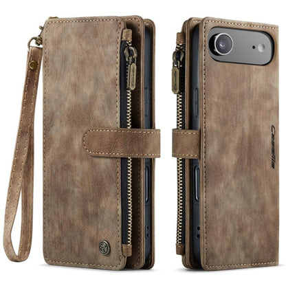 For iPhone Air CaseMe C30 Card Slots Zipper Wallet Leather Phone Case(Brown) - iPhone Air Cases by CaseMe | Online Shopping UK | buy2fix