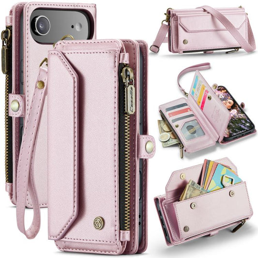 For iPhone Air CaseMe C36 Card Slots Zipper Wallet RFID Anti-theft Leather Phone Case(Pink) - iPhone Air Cases by CaseMe | Online Shopping UK | buy2fix