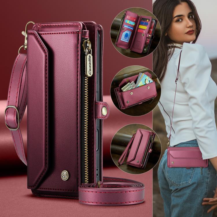 For iPhone Air CaseMe C36 Card Slots Zipper Wallet RFID Anti-theft Leather Phone Case(Red) - iPhone Air Cases by CaseMe | Online Shopping UK | buy2fix