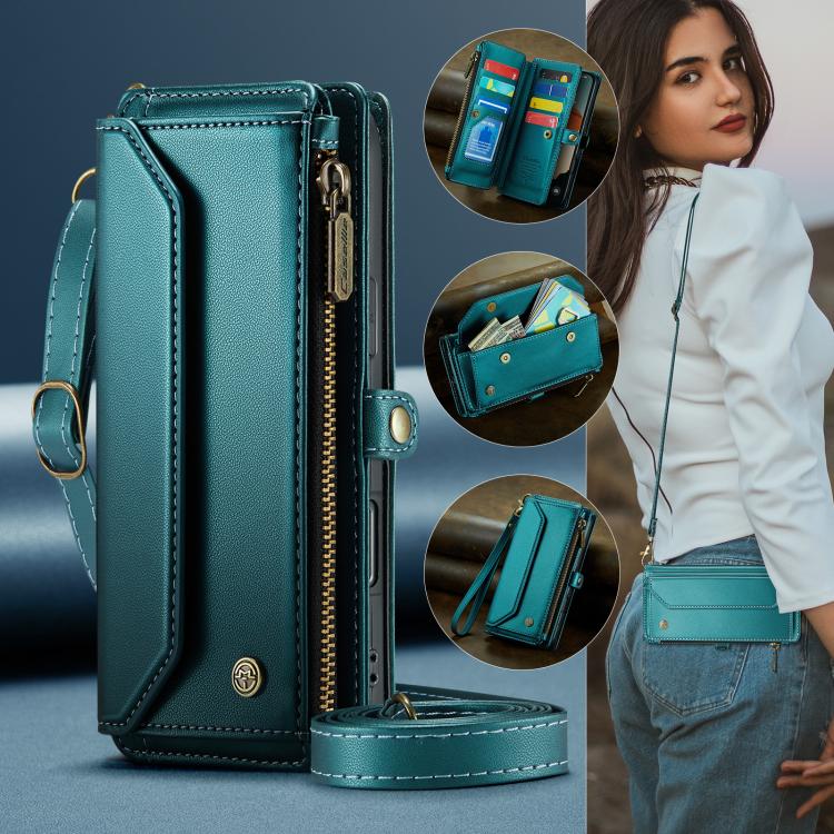 For iPhone Air CaseMe C36 Card Slots Zipper Wallet RFID Anti-theft Leather Phone Case(Blue) - iPhone Air Cases by CaseMe | Online Shopping UK | buy2fix