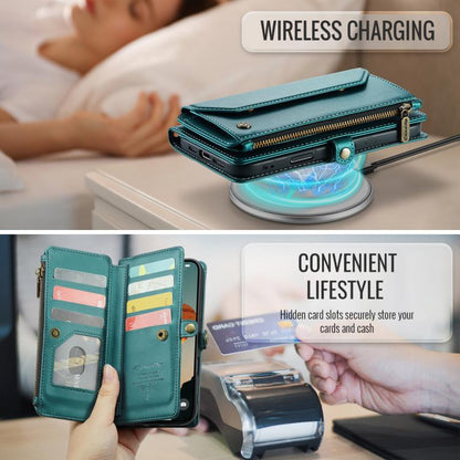 For iPhone Air CaseMe C36 Card Slots Zipper Wallet RFID Anti-theft Leather Phone Case(Blue) - iPhone Air Cases by CaseMe | Online Shopping UK | buy2fix