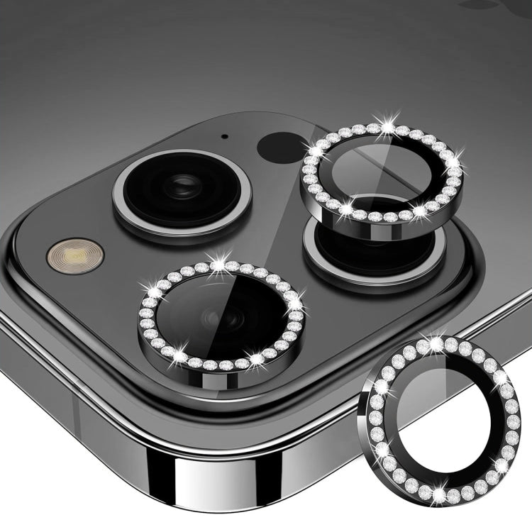 For iPhone 16 Pro / 16 Pro Max ENKAY AR Anti-reflection Individual Diamond Ring Camera Lens Glass Full Film(Black) - iPhone 16 Pro Max Tempered Glass by ENKAY | Online Shopping UK | buy2fix