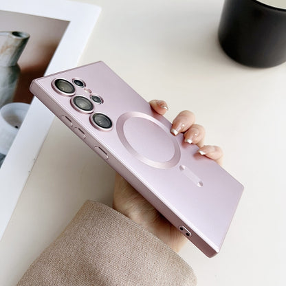 For Samsung Galaxy S25 5G Metallic Paint Magsafe Liquid TPU Phone Case(Green) by buy2fix