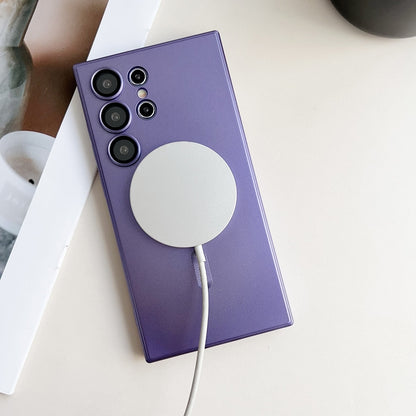 For Samsung Galaxy S25 5G Metallic Paint Magsafe Liquid TPU Phone Case(Green) by buy2fix