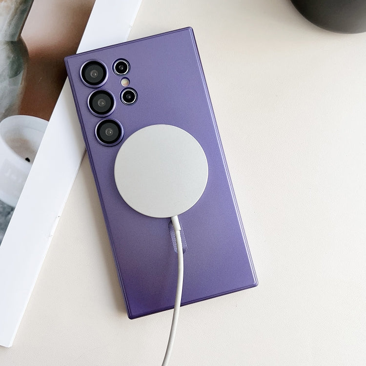 For Samsung Galaxy S25+ 5G Metallic Paint Magsafe Liquid TPU Phone Case(Grey) by buy2fix