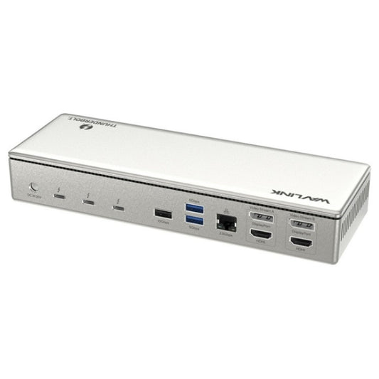 WAVLINK UTD41 PRO RJ45 / Audio / SD Card Reader 15-in-1 Thunderbolt 4 Docking Station, Plug:UK Plug -  by WAVLINK | Online Shopping UK | buy2fix