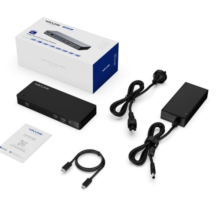 WAVLINK UTD22 Support 96W Laptop Charging USB4 Docking Station Dual Monitor USB-C Hub(AU Plug) -  by WAVLINK | Online Shopping UK | buy2fix