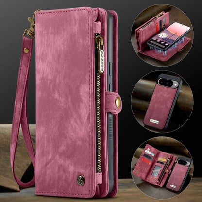 For Google Pixel 10 / 10 Pro CaseMe 008 Detachable Multifunctional Leather Phone Case(Wine Red) - Google Cases by CaseMe | Online Shopping UK | buy2fix