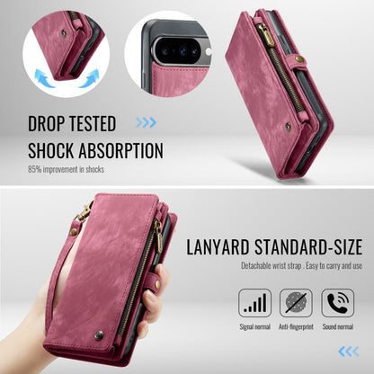 For Google Pixel 10 / 10 Pro CaseMe 008 Detachable Multifunctional Leather Phone Case(Wine Red) - Google Cases by CaseMe | Online Shopping UK | buy2fix