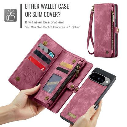 For Google Pixel 10 / 10 Pro CaseMe 008 Detachable Multifunctional Leather Phone Case(Wine Red) - Google Cases by CaseMe | Online Shopping UK | buy2fix
