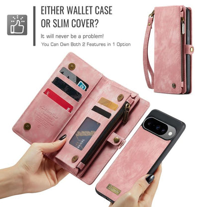 For Google Pixel 10 / 10 Pro CaseMe 008 Detachable Multifunctional Leather Phone Case(Pink) - Google Cases by CaseMe | Online Shopping UK | buy2fix