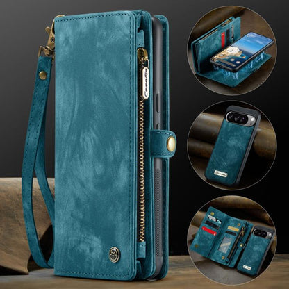 For Google Pixel 10 Pro XL CaseMe 008 Detachable Multifunctional Leather Phone Case(Blue) - Google Cases by CaseMe | Online Shopping UK | buy2fix