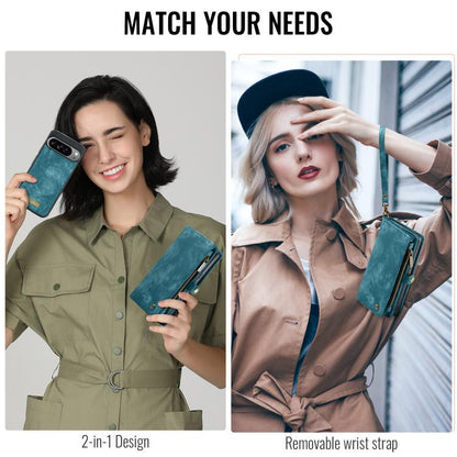 For Google Pixel 10 Pro XL CaseMe 008 Detachable Multifunctional Leather Phone Case(Blue) - Google Cases by CaseMe | Online Shopping UK | buy2fix