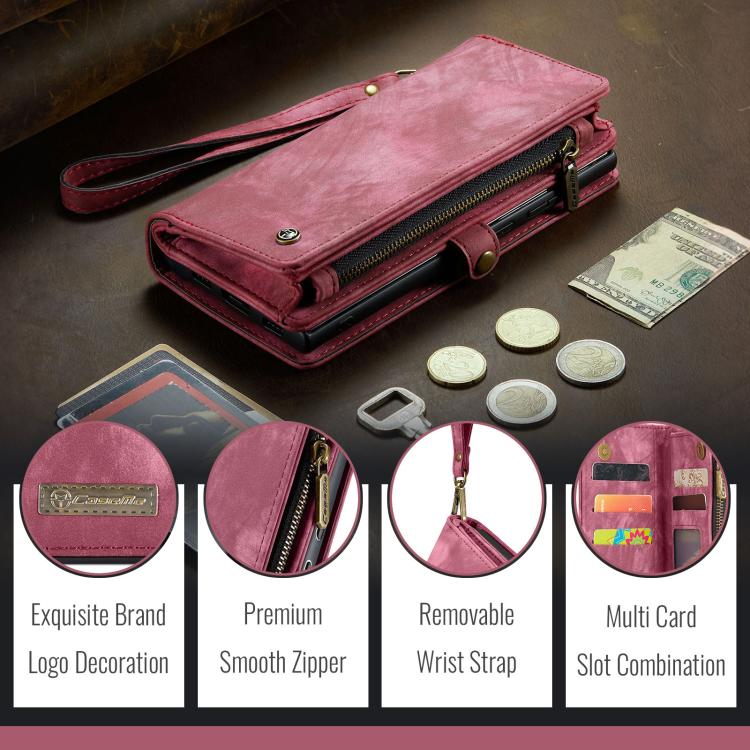 For Google Pixel 10 Pro XL CaseMe 008 Detachable Multifunctional Leather Phone Case(Wine Red) - Google Cases by CaseMe | Online Shopping UK | buy2fix