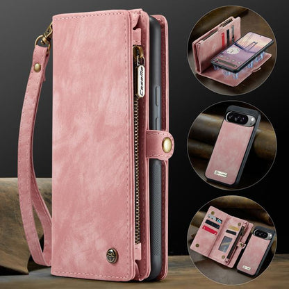 For Google Pixel 10 Pro XL CaseMe 008 Detachable Multifunctional Leather Phone Case(Pink) - Google Cases by CaseMe | Online Shopping UK | buy2fix