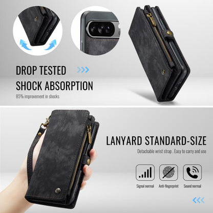 For Google Pixel 10 Pro XL CaseMe 008 Detachable Multifunctional Leather Phone Case(Black) - Google Cases by CaseMe | Online Shopping UK | buy2fix