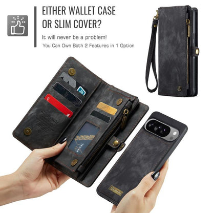 For Google Pixel 10 Pro XL CaseMe 008 Detachable Multifunctional Leather Phone Case(Black) - Google Cases by CaseMe | Online Shopping UK | buy2fix