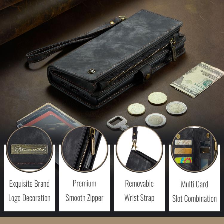 For Google Pixel 10 Pro XL CaseMe 008 Detachable Multifunctional Leather Phone Case(Black) - Google Cases by CaseMe | Online Shopping UK | buy2fix