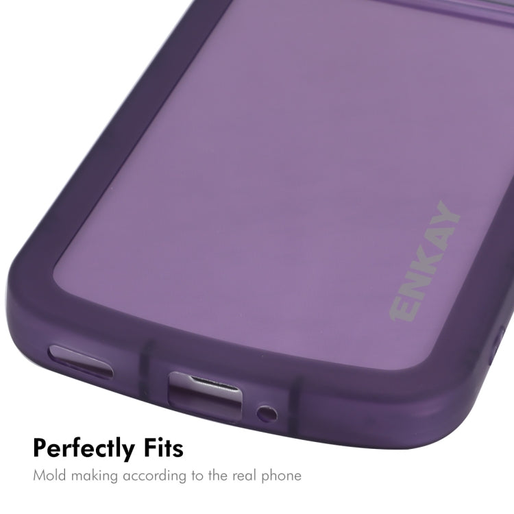 For Redmi K70 / K70 Pro ENKAY Hat-Prince Translucent Matte TPU Shockproof Phone Case(Purple) - K70 Pro Cases by ENKAY | Online Shopping UK | buy2fix