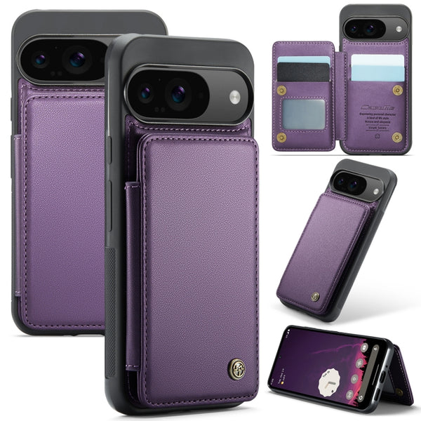 For Google Pixel 9 / 9 Pro CaseMe C22 Card Slots Holder RFID Anti-theft Phone Case(Purple) by CaseMe