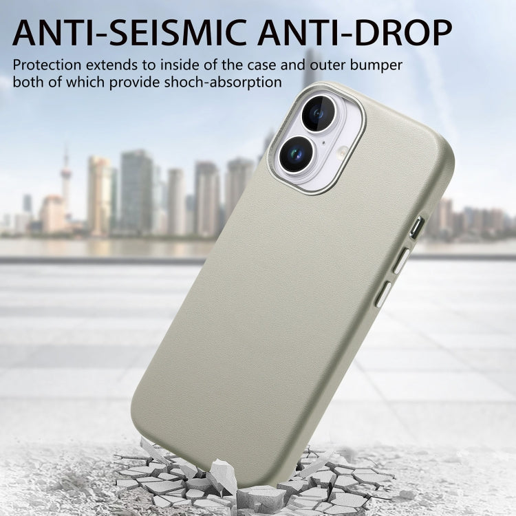 For iPhone 16 Plus Electroplated Metal Button Shockproof Phone Case(White) - iPhone 16 Plus Cases by buy2fix | Online Shopping UK | buy2fix