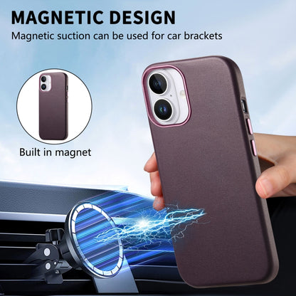 For iPhone 16 Electroplated Metal Button Shockproof Phone Case(Purple) - iPhone 16 Cases by buy2fix | Online Shopping UK | buy2fix