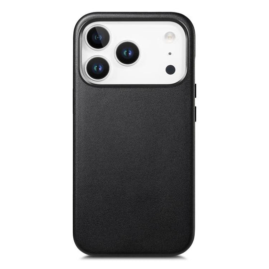 For iPhone 17 Pro Max Electroplated Metal Button MagSafe Phone Case(Black)