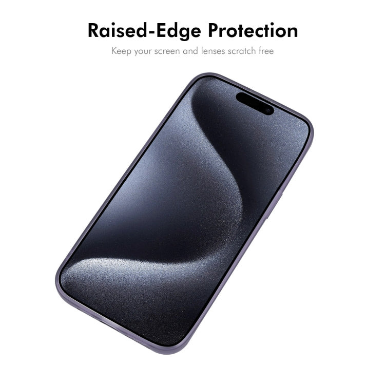 For iPhone 15 Pro Max ENKAY Hat-Prince Translucent Matte TPU Phone Case with Lens Film + 9H Big Arc Edge Film(Blue) - iPhone 15 Pro Max Cases by ENKAY | Online Shopping UK | buy2fix