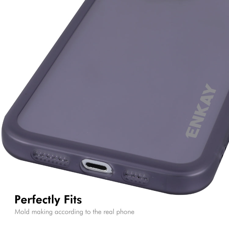 For iPhone 14 Pro ENKAY Hat-Prince Translucent Matte TPU Phone Case with Lens Film + 9H Big Arc Edge Film(White) - iPhone 14 Pro Cases by ENKAY | Online Shopping UK | buy2fix