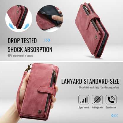 For Google Pixel 9a CaseMe C30 Card Slots Zipper Wallet Leather Phone Case(Wine Red) - Google Cases by CaseMe | Online Shopping UK | buy2fix
