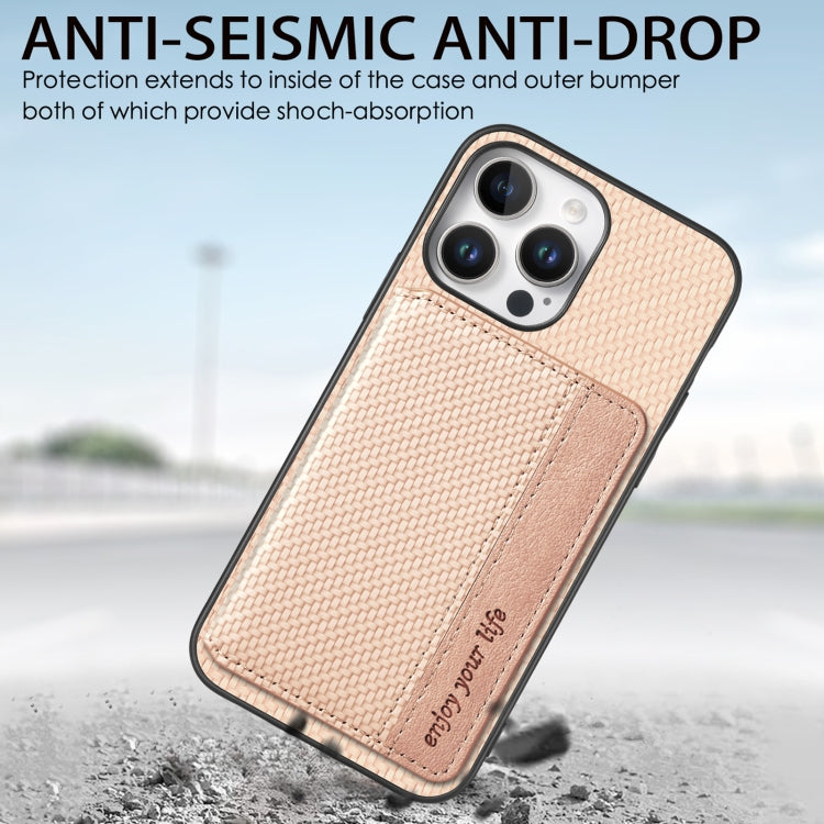 For iPhone 16 Plus Carbon Fiber Magnetic Card Wallet RFID Blocking Phone Case(Blue) by buy2fix