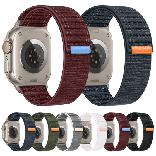 For Apple Watch Ultra 2 49mm Sea Wave Nylon Hook and Loop Fastener Watch Band(Gray) by buy2fix