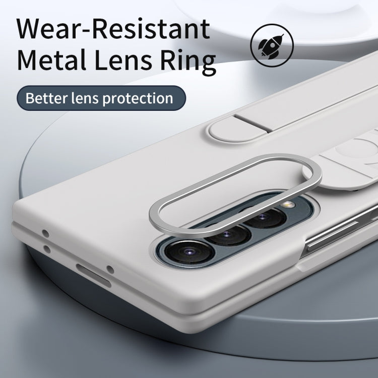 For Samsung Galaxy Z Fold3 Star Pattern Wristband Holder Phone Case(White) - Galaxy Phone Cases by buy2fix | Online Shopping UK | buy2fix