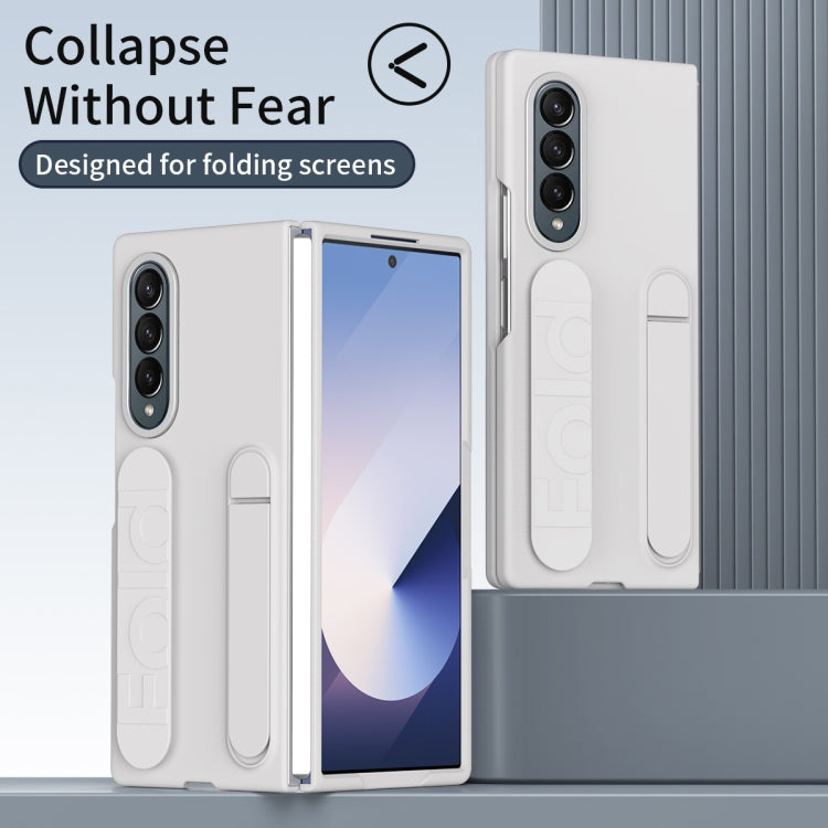 For Samsung Galaxy Z Fold3 Star Pattern Wristband Holder Phone Case(White) - Galaxy Phone Cases by buy2fix | Online Shopping UK | buy2fix