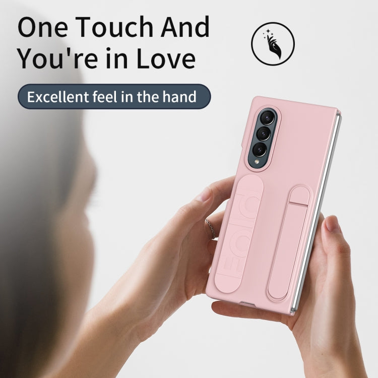 For Samsung Galaxy Z Fold3 Star Pattern Wristband Holder Phone Case(Pink) - Galaxy Phone Cases by buy2fix | Online Shopping UK | buy2fix