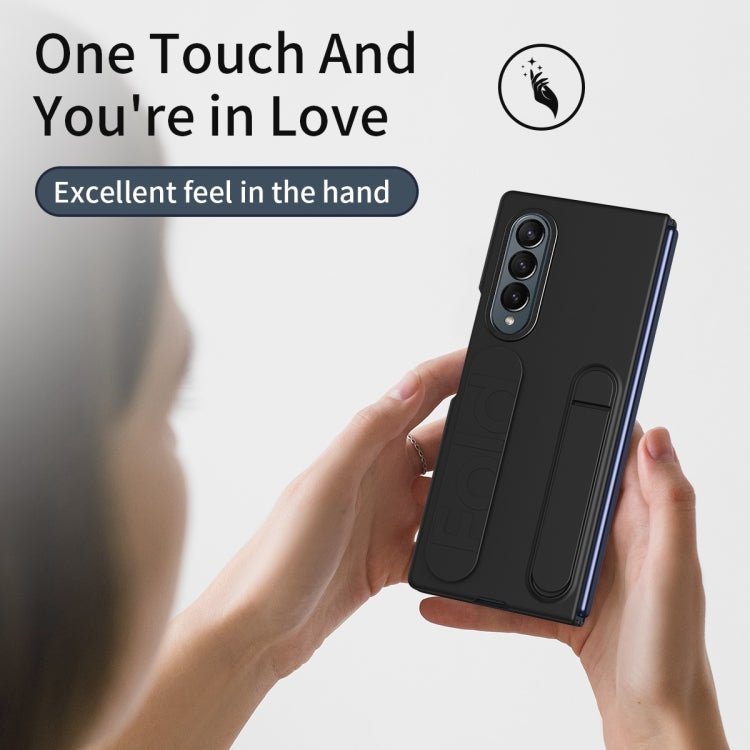 For Samsung Galaxy Z Fold3 Star Pattern Wristband Holder Phone Case(Black) - Galaxy Phone Cases by buy2fix | Online Shopping UK | buy2fix