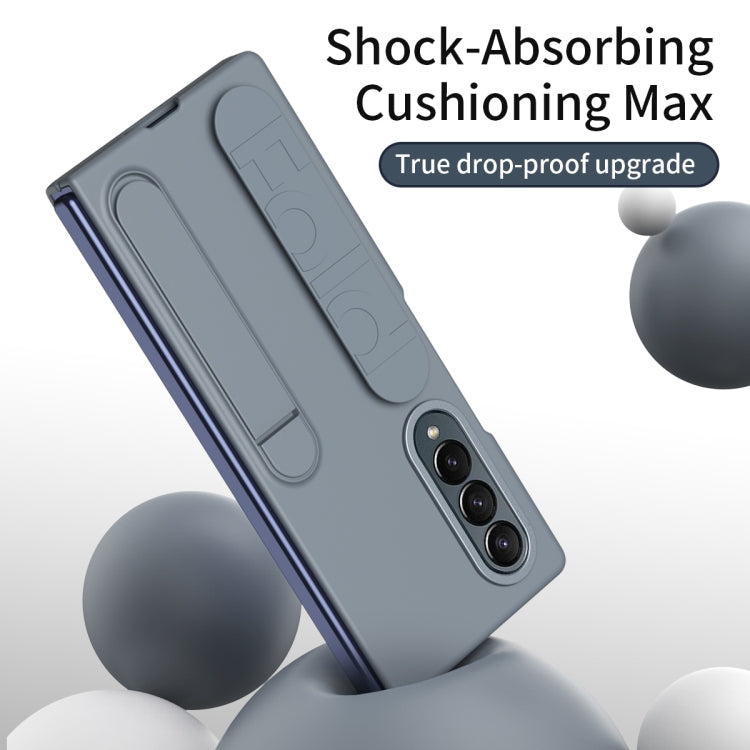 For Samsung Galaxy Z Fold3 Star Pattern Wristband Holder Phone Case(Gray) - Galaxy Phone Cases by buy2fix | Online Shopping UK | buy2fix