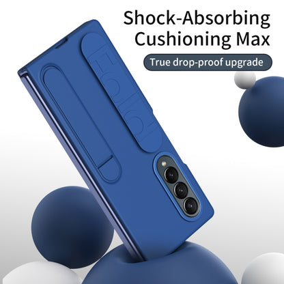 For Samsung Galaxy Z Fold3 Star Pattern Wristband Holder Phone Case(Blue) - Galaxy Phone Cases by buy2fix | Online Shopping UK | buy2fix