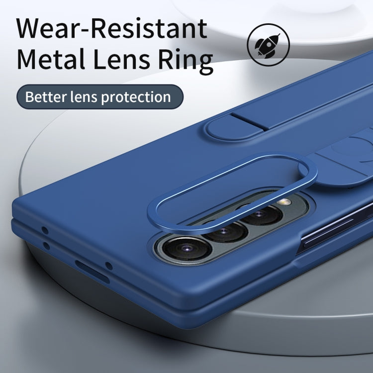 For Samsung Galaxy Z Fold3 Star Pattern Wristband Holder Phone Case(Blue) - Galaxy Phone Cases by buy2fix | Online Shopping UK | buy2fix