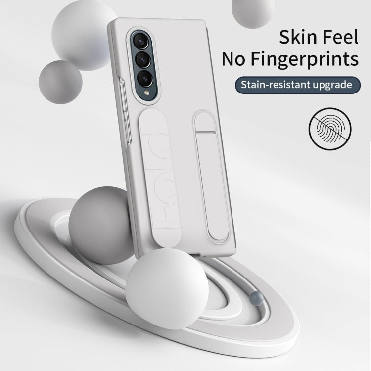 For Samsung Galaxy Z Fold4 Star Pattern Wristband Holder Phone Case(White) - Galaxy Z Fold4 5G Cases by buy2fix | Online Shopping UK | buy2fix