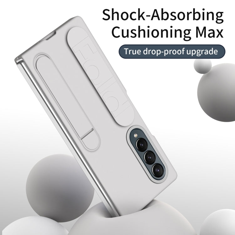 For Samsung Galaxy Z Fold4 Star Pattern Wristband Holder Phone Case(White) - Galaxy Z Fold4 5G Cases by buy2fix | Online Shopping UK | buy2fix