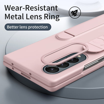 For Samsung Galaxy Z Fold4 Star Pattern Wristband Holder Phone Case(Pink) - Galaxy Z Fold4 5G Cases by buy2fix | Online Shopping UK | buy2fix