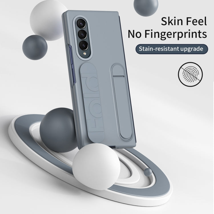 For Samsung Galaxy Z Fold4 Star Pattern Wristband Holder Phone Case(Gray) - Galaxy Z Fold4 5G Cases by buy2fix | Online Shopping UK | buy2fix