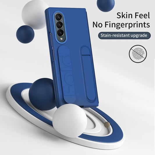For Samsung Galaxy Z Fold4 Star Pattern Wristband Holder Phone Case(Blue) - Galaxy Z Fold4 5G Cases by buy2fix | Online Shopping UK | buy2fix